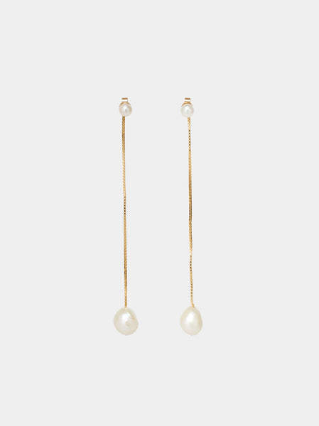 Vergoldete Perlenohrringe